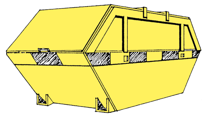 Deckelmulde 6m3_gelb
